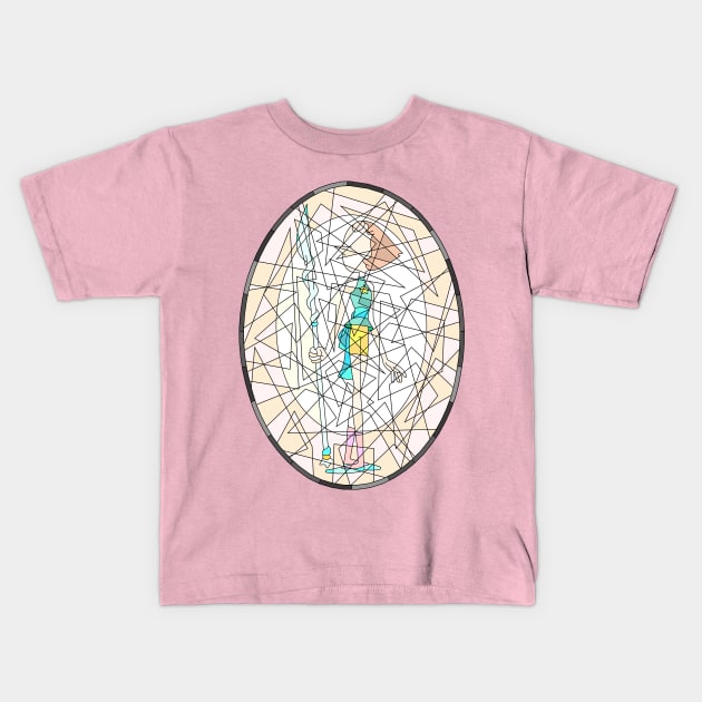 Stained Glass Pearl from Steven Universe Kids T-Shirt by gkillerb